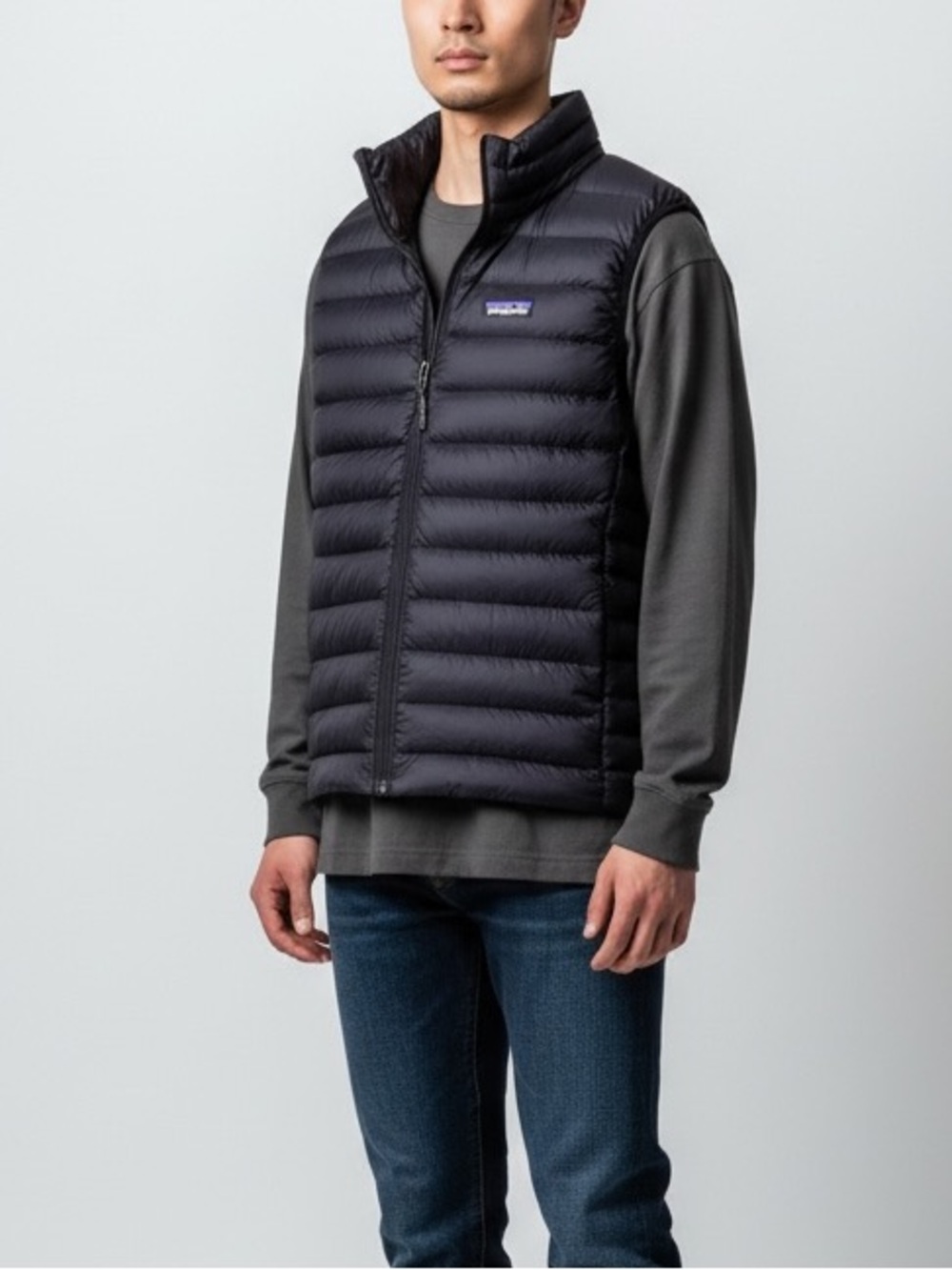 Patagonia Men’s Down Sweater Vest Netplus Shells Navy Blue Size M - Picture 2 of 8
